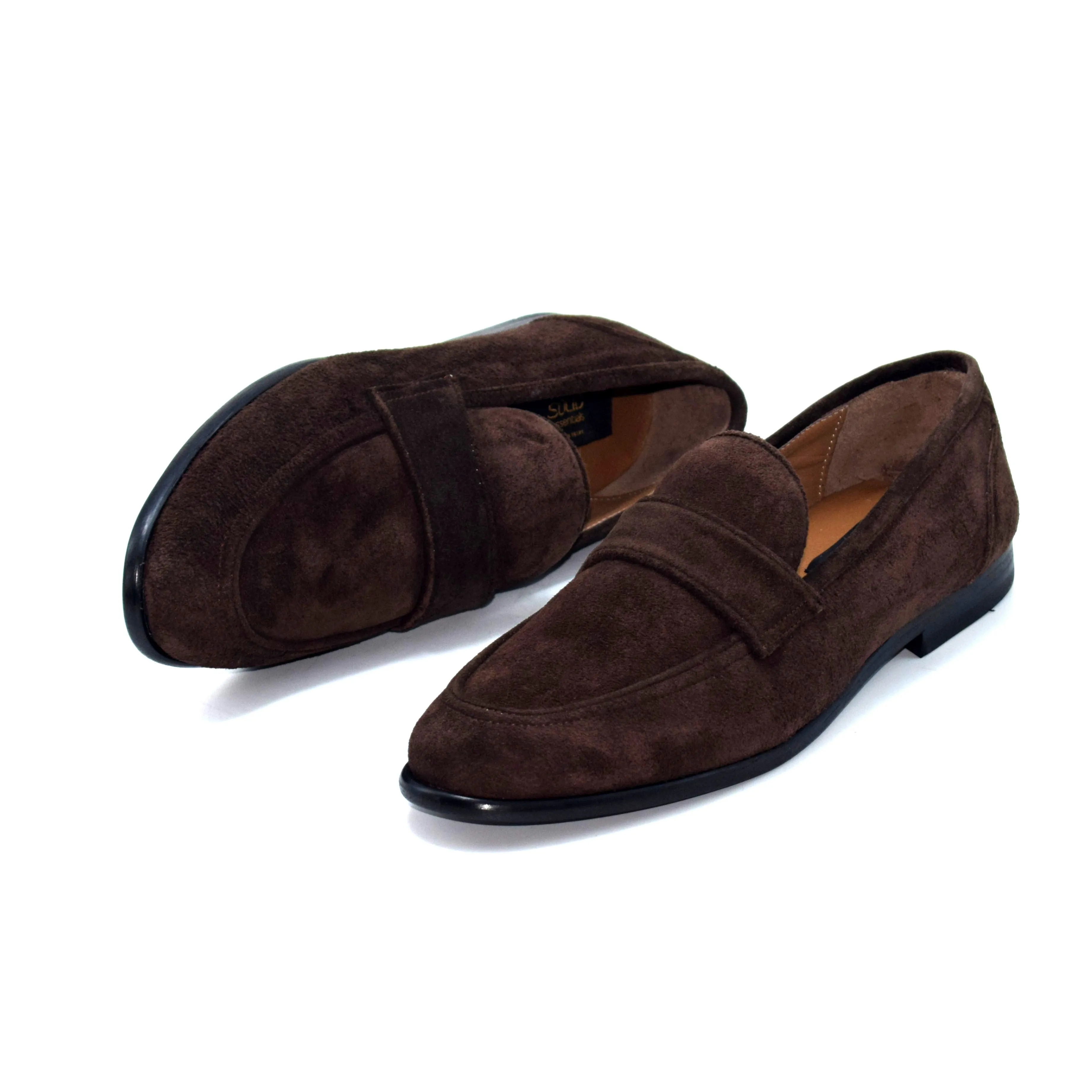 Suede Strap Loafers