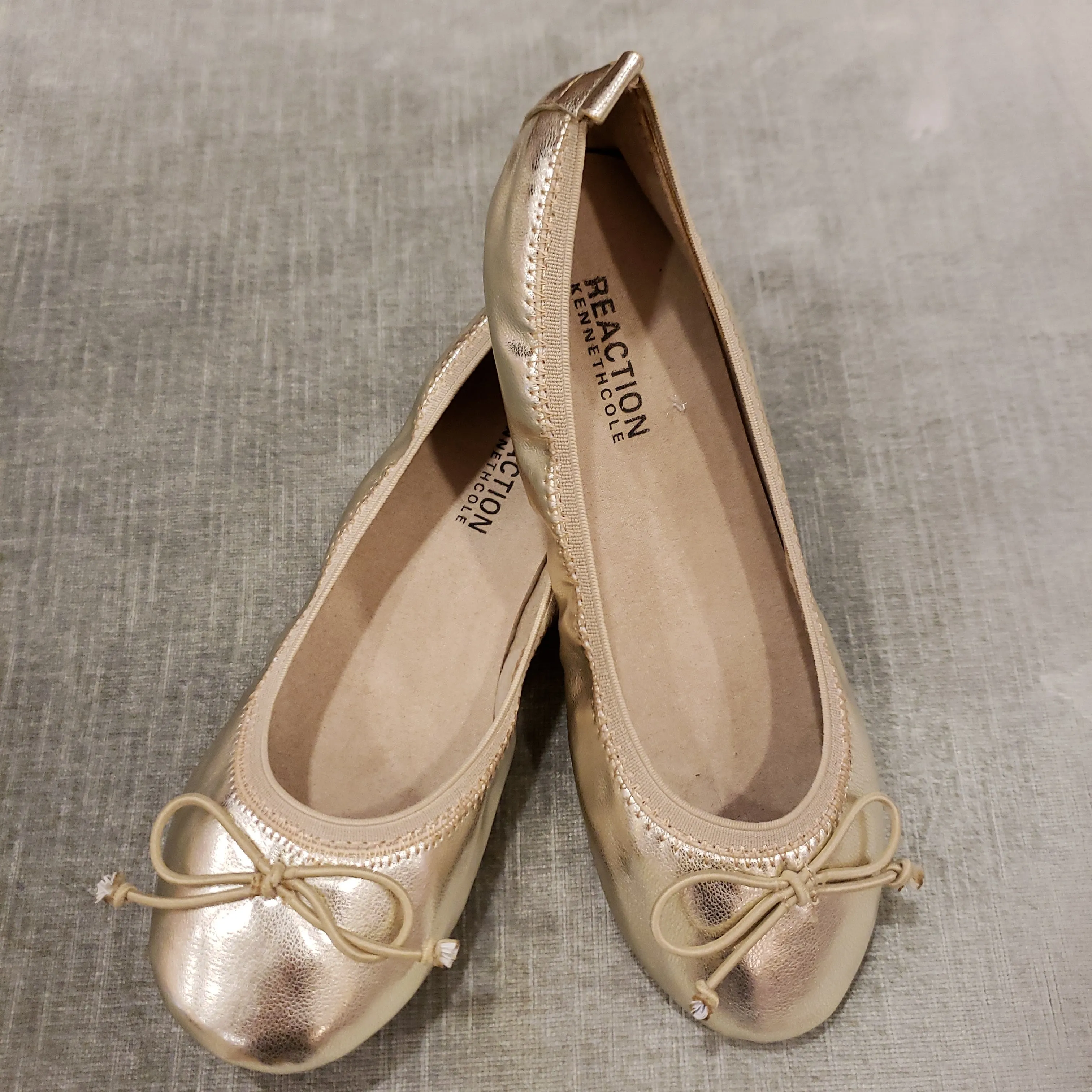 Tap Gold Ballet Flat