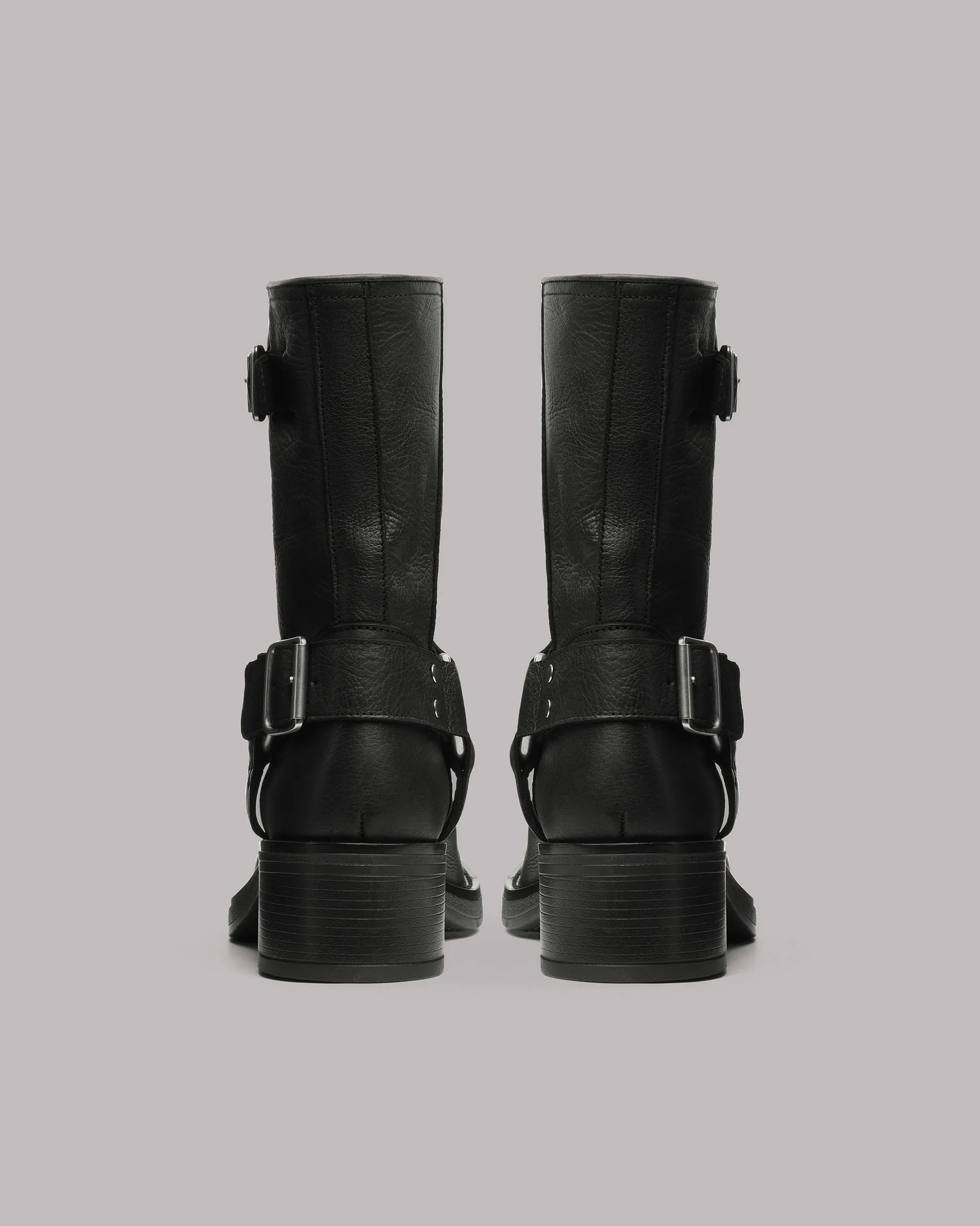 The Black Buckle Boots