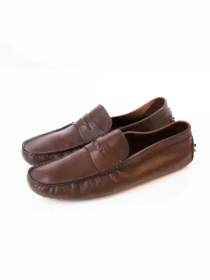 Tod's City Gommino Driving Shoes in Leather - Brown