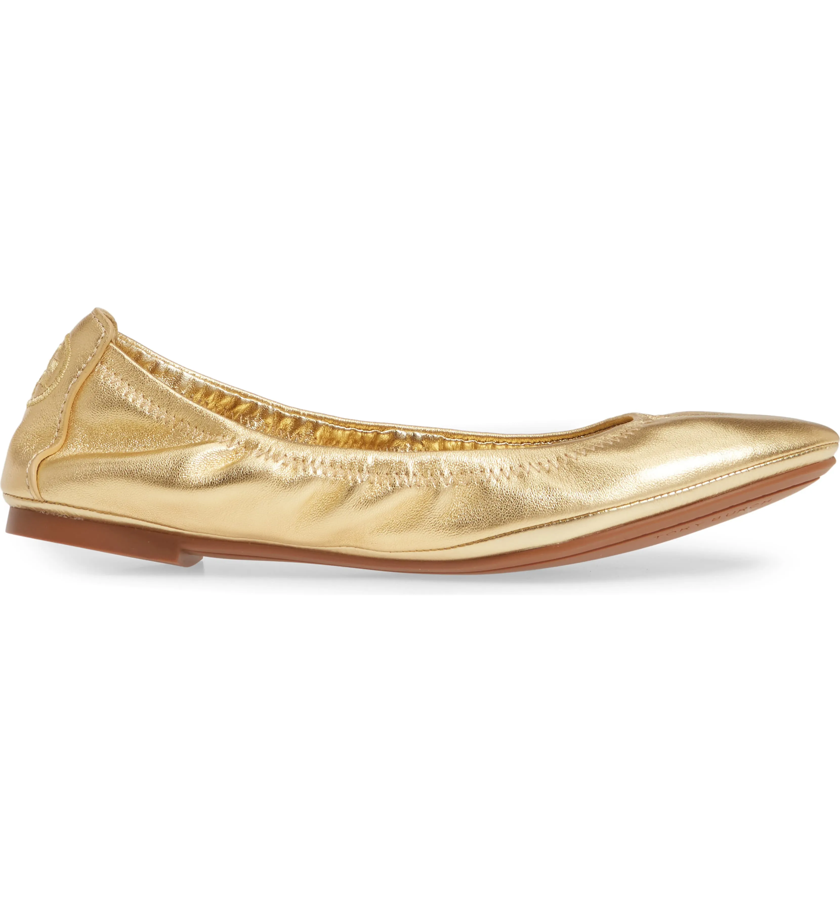 Tory Burch Eddie Metallic Ballet Flat