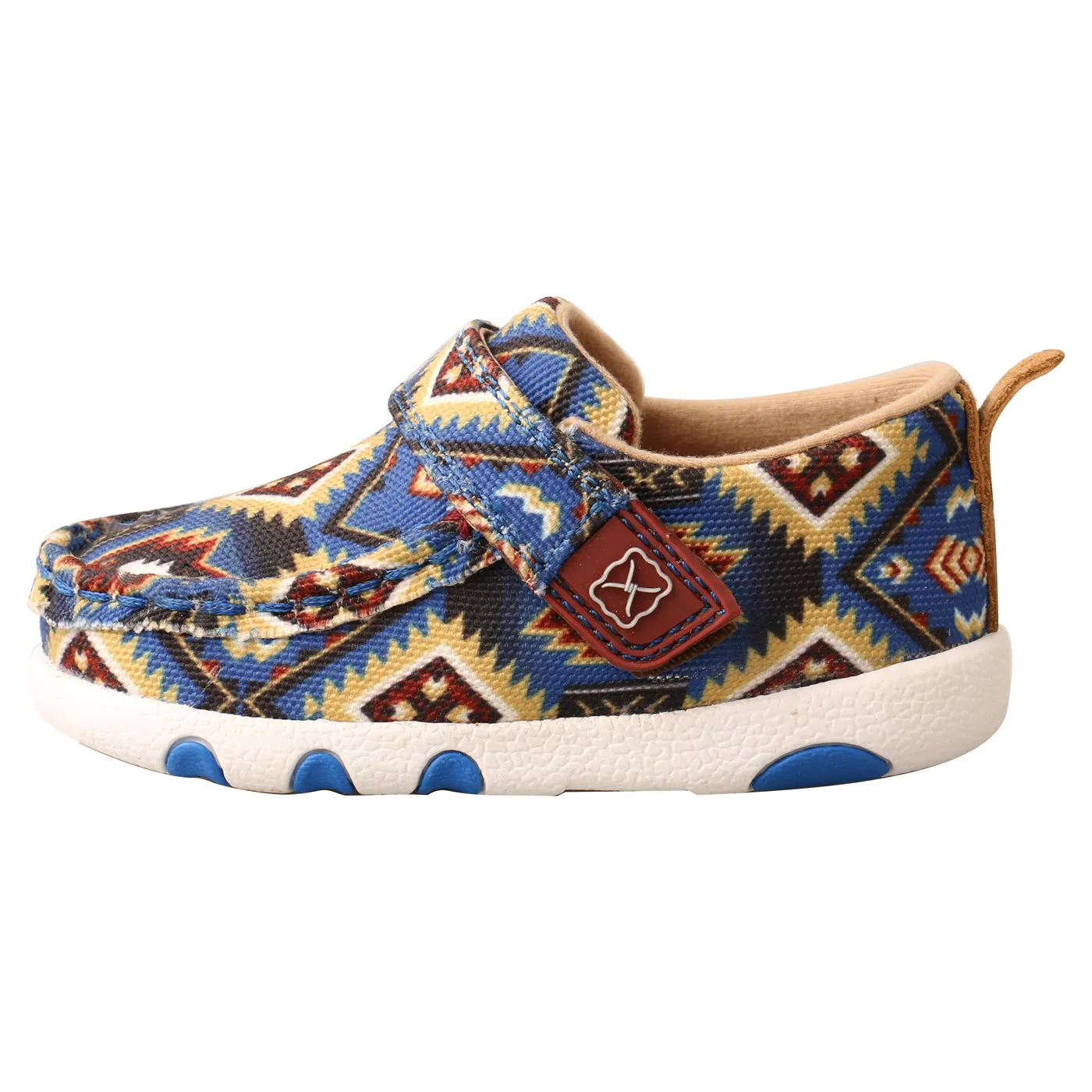 Twisted X Infant & Toddler Blue Aztec Driving Moc