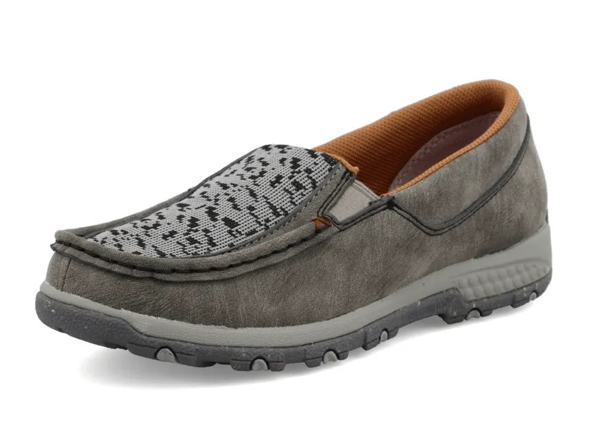 Twisted X Women's Slip On Driving Moc Grey Casual Shoe WXC0015