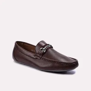 Wallace Brown Perforated Horsebit Loafers 0130857