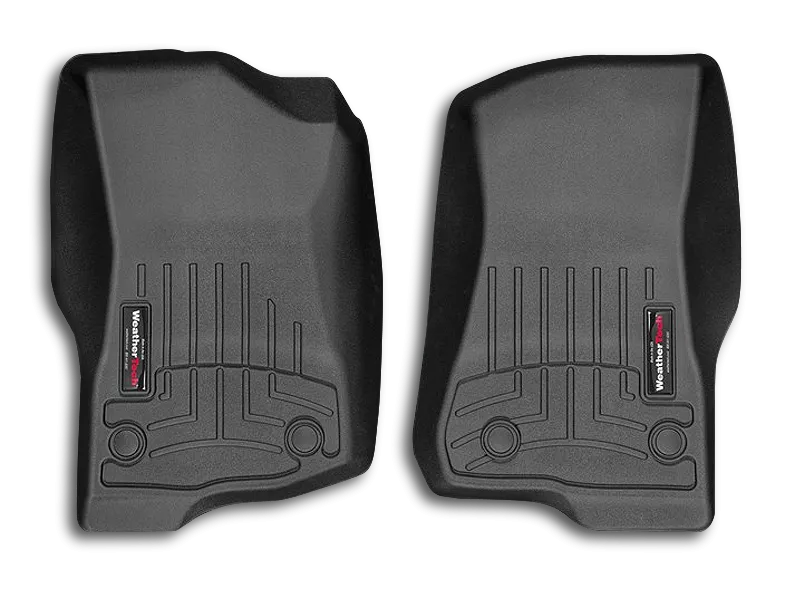 WEATHER TECH Floor Liners in Black, Front (Pair) for 18-up Jeep Wrangler JL & JL Unlimited