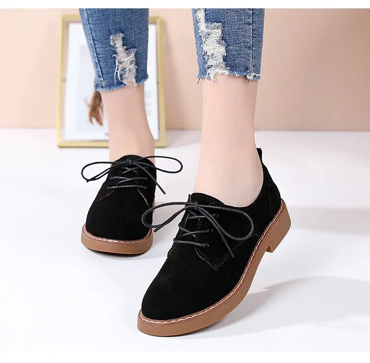 Women's comfort walking low heels oxfords shoes