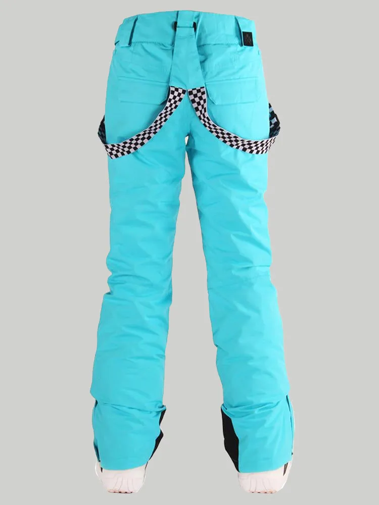 Women's Highland Bib Snowboard & Ski Cyan Pants