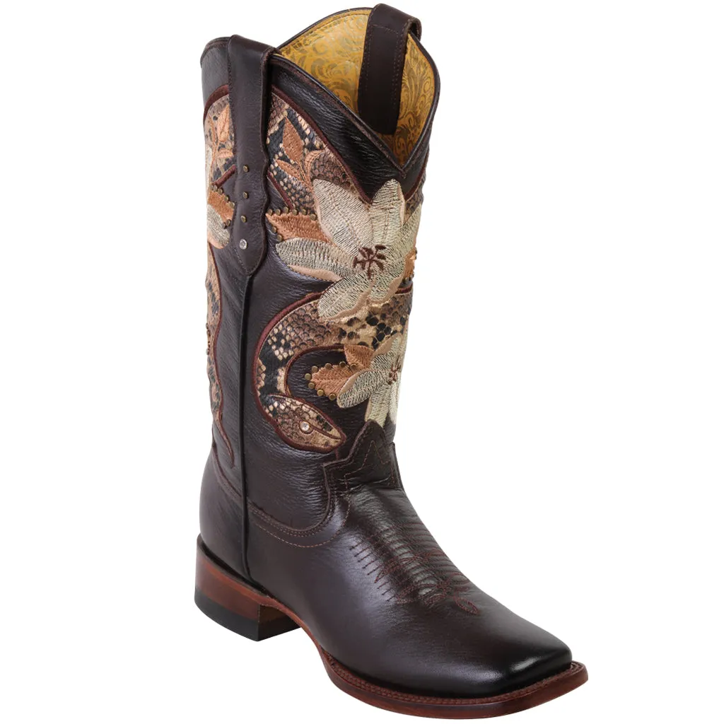 Women's Snake Embroidered Boots