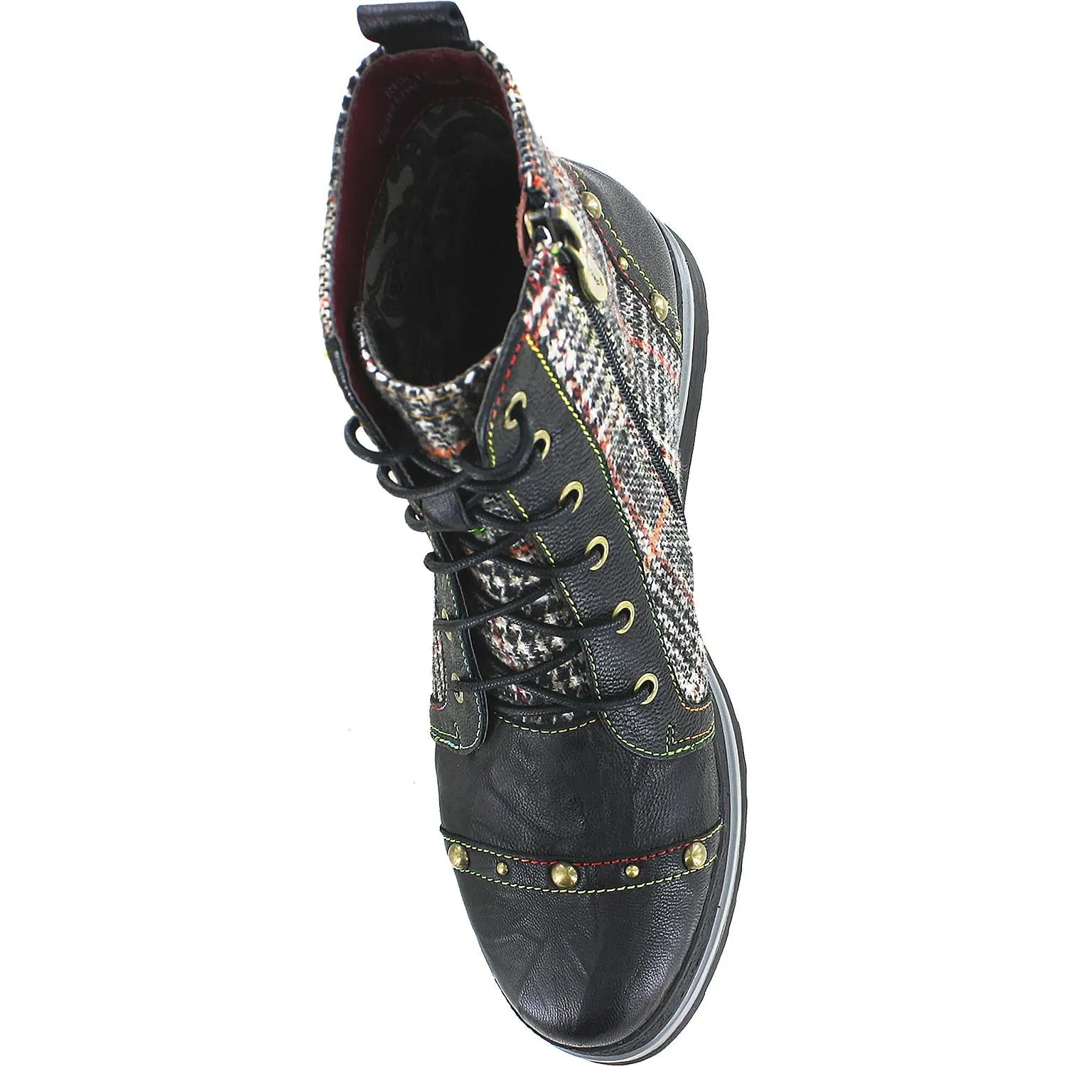 Women's Spring Step Rehja Black Multi Leather